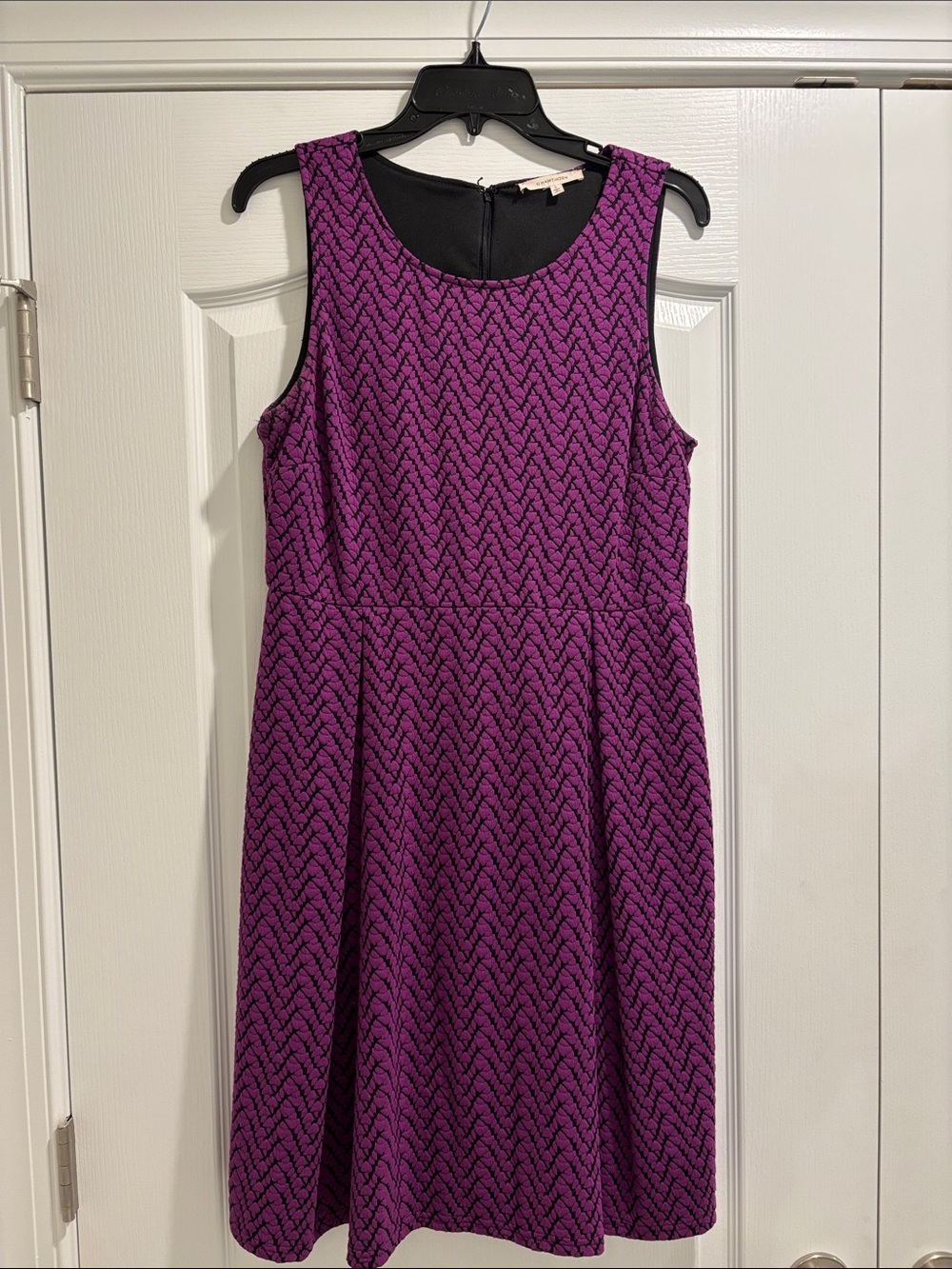 41 Hawthorn Purple Textured Sleeveless A-Line Dress